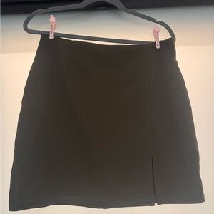 Amazon Black Mini Skirt with Front Slit